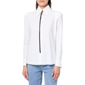 Norma Kamali Women's Nk Shirt W/Shoulder Pads W/Lariat