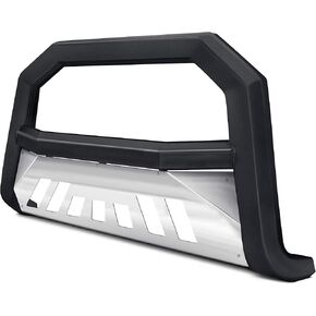 Armordillo USA 7174085 AR Series Bull Bar Fits 2008-2010 Ford Super Duty F-250/F-350/F-450-Matte Black W/Aluminum Skid