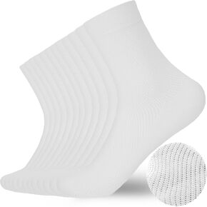 6 Pairs Mens Cotton Crew Socks Comfy Casual Socks Athletic Sports Running Socks for Women