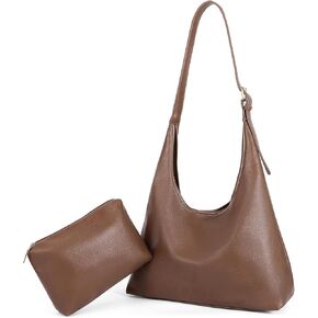 Tote Bag for Women Vegan Leather Shoulder Bag Large Retro Handbags Two-piece Soft Purse Work Travel 2024