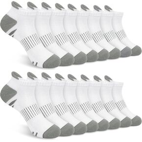 YSense Ankle Socks for Women 5 Pairs, Low Cut No Show Athletic Socks Womens Cushioned Thick Cotton Casual Socks for Hiking