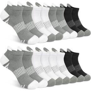 YSense Ankle Socks for Women Men, Thick Cushioned Running Athletic Cotton Socks with Moisture Wicking Low Cut No Show in Kuwait