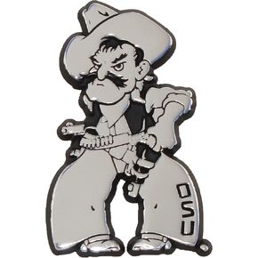 Oklahoma State OSU Cowboys Pistol Pete Mascot Metal Auto Emblem