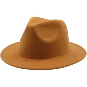 Kid Fedora Hat Solid Color Toddler Jazz Hats Classic Wide Brim Cowboy Hats Panama Dress Hat for Boys Girls