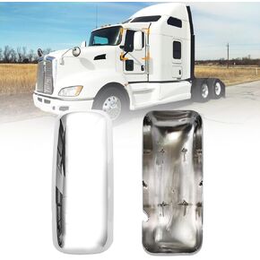 Door Mirror Covers Fit Kenworth T660 T170 T270 T370 T440 T470 T800 T600 Mirror Cover Replacement Passenger Side Right Kenworth Mirror Accessories (Chrome)