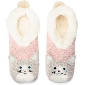 MeMoi Women's Kitty Embellished Plush Lined Slippers