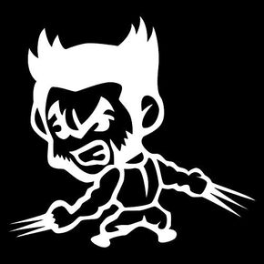Baby Wolverine X-Men Decal Vinyl Sticker|Cars Trucks Vans Walls Laptop MKR| White |5.5 x 5 in|MKR011