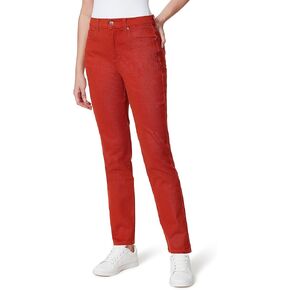 Gloria Vanderbilt Women's Plus Size Amanda Classic High Rise Tapered Jean, Terracotta