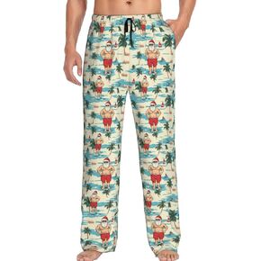 Men's Pajama Pants Pjs Bottoms With Pockets Sleep Lounge Pants For Men