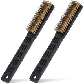 2-Pack Bowling Shoe Brushes Wire Brushes Shoe Brush Professional Cleaning Brass Brush Set Grip for Dirt & Paint Improve The Slide of The Shoe Metal Brush for Rust Remover Automotive Welding Slag