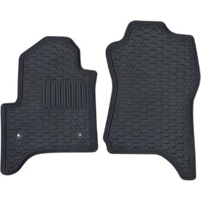 Custom-Made for 2014-2018 Chevrolet Silverado/GMC Sierra 1500 | 2015-2019 2500/3500 HD Crew Cab Premium All-Weather Rubber Floor Mats and Liners Front and 2nd Row Heavy Duty Set (Black)