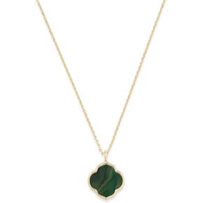Rocksbox Boston Pendant Necklace - 14k Gold Plating - Premium Quality Jewelry - 16" with Extender