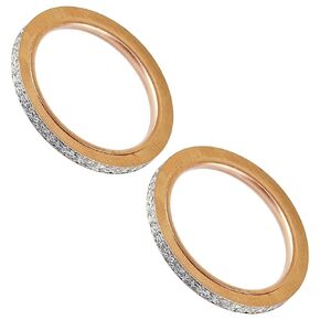 Caltric 2 Muffler Pipe Head Gasket Compatible with Yamaha V-Star 1100 Xvs1100 2000-2009