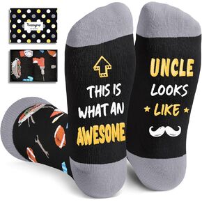 HAPPYPOP Funny Gifts For Men Him - Uncle Gifts From Nephew Niece, Nephew Gifts From Uncle, Tio Gifts, Father Day Socks