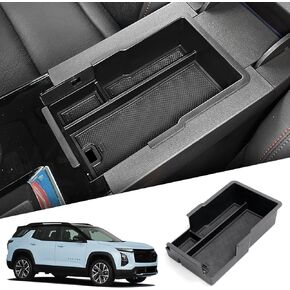 smabee Center Console Organizer for Chevrolet Chevy Equinox 2025 Armrest Storage Box ABS Storage Tray Insert Interior Accessories Black