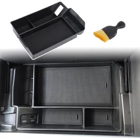 Center Console Organizer Tray Compatible with 2021 2022 2023 2024 Sienna Console Bottom Storage Box Holder Compartment Insert Accessories (2 Storage Compartments)