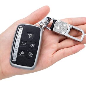 for Land Rover/Jaguar Key Fob Case Cover,Compatible with Evoque Velar Sport Discovery ,Freelander2,LR4 F-PACE, F-Type,XF,XJ,XE