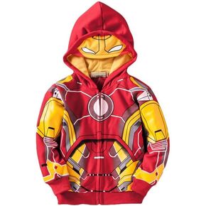 LEMONBABY Little Kids Unisex Boys Girls Superhero Cool Jacket Sweatshirt Hoodie Coat Costume