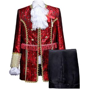 Mens Classic Fashion Five-Piece Set Suit Palace Court Prince Costume