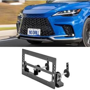 Grille License Plate Holder Front Mount Bracket All-Around Adjustable Without Drilling Compatible with Lexus UX NX RX RZ TX GX LX IS ES LS RC LC etc