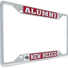 University of New Mexico UNM Lobos Metal License Plate Frame for Front or Back of Car Officially Licensed (Alumni)