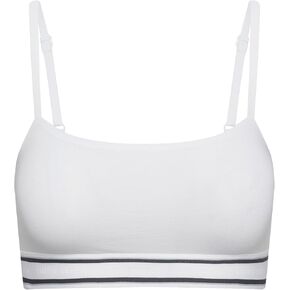 Cloud Cotton Logo Bandeau Bralette - Ultra-Soft Breathable Cotton Bralette with Adjustable Straps & Elastic Band