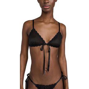 hanky panky Women's Dotted Tulle Front Tie Bralette