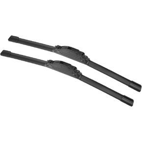 X AUTOHAUX 2pcs 16"+16" Silicone Front Windshield Wiper Blade for Jeep Wrangler 2007-2017 Windscreen Wiper OE Replacement Set All-Seasons J/U Hook