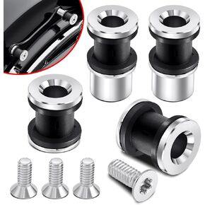 Benlari Four Point Docking Hardware Kit Quick Release Sissy Bar Luggage Rack Motorcycle Fit For Harley Touring Street Glide Electra Glide Road Glide Road King 2009-2024 ‎‎Black