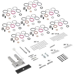 for 7.3L Powerstroke Injector Rebuild Kit 1833564C92 injector Tune Up Shim Kit w/O-Ring Seal Vice Clamp & Special Tools & Springs for Ford 1994-2003 7.3L Powerstroke HEUI Injectors