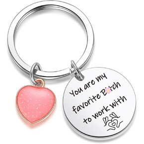 ZNOSVEI Colleague Keychain Work Friendship Gift Teamwork Keychain Boss Jewelry Work Friend Birthday Keychain