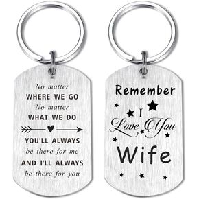 Resdink Wife Keychain Gifts, Remember I Love You Wife Birthday Gifts, Best Gift for My Wife Anniversary Present, Meaningful Wife Valentine's Day Gifts from Husband
