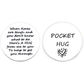 Christmas Long Distance Relationship Gifts for Women Friends Thinking of You Gifts Pocket Hug Token Cute Christmas Stocking Stuffer Birthday Gift for Him Her Inspirational Get Well Soon Recovery Gift