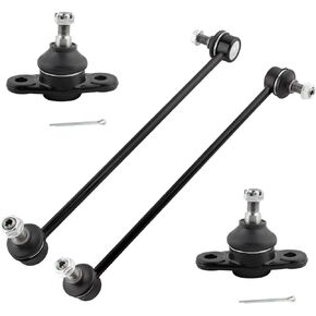 BOXI 4pcs Front Lower Ball Joints Sway Bars Fit for Hyundai Accent 2006-2011 / for Kia Rio 2006-2011 / for Kia Rio5 2006-2011 | K500015 K80858 K80859