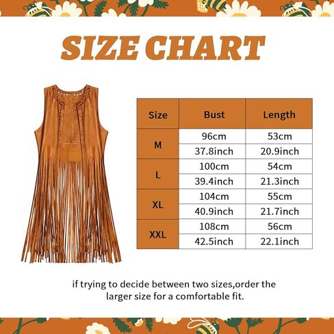 60s 70s Outfit for Women, Hippie Costume Clothes Set Hippie Accessories Peace Sign Earring Headband Fringe Vest for Party in Saudi Arabia
