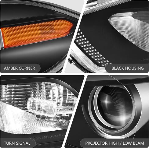 DNA MOTORING Front, Left Factory OE Style Driver Side (Left) Headlight Assembly Compatible With Dodge Dart 2013-2016/With Factory Halogen Headlight, OEM-HL-0299-L in Saudi Arabia