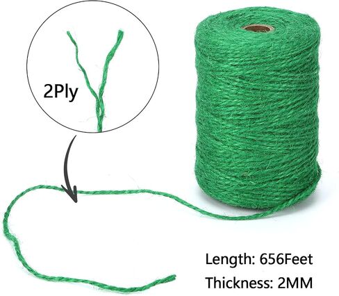 Garden Twine, Knitting Cord,656 Feet 2MM Decorative Hand Knotted Rope for Gift Wrapping, Home Decor, Craft Projects (Brown) in Saudi Arabia
