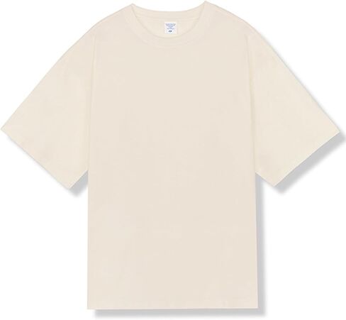 ZUEVI Men's Cotton T-Shirts Fashion Short Sleeve Oversized T Shirts Loose Fit Crew Neck Basic Tees Tops Hip Hop Streetwear in Saudi Arabia