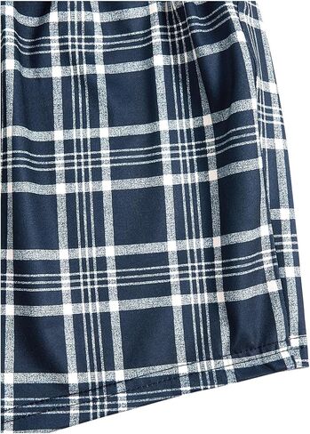 SOLY HUX Women's Pajama Sets 2 Piece Lounge Sets Button Tank Top and Plaid Shorts Sleepwear in Kuwait