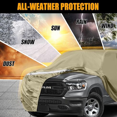 Waterproof Car Covers Replace for 2004-2024 Toyota Prius, Multilayer Heavy Duty with Cotton Liner All Weather Custom-fit Car Cover with Zipper Door, Windproof Bands for Snow Rain Dust Protection in Kuwait