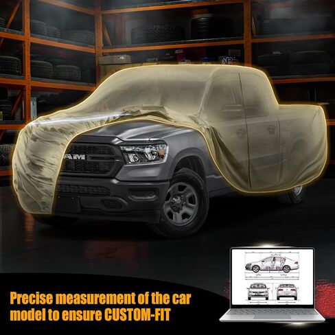 Waterproof Car Covers Replace for 2004-2024 Toyota Prius, Multilayer Heavy Duty with Cotton Liner All Weather Custom-fit Car Cover with Zipper Door, Windproof Bands for Snow Rain Dust Protection in Kuwait