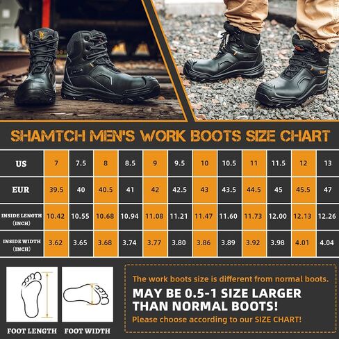 Work Boots for Men Composite Toe Waterproof Slip Resistant leather Comfortable Industrial Construction Safety Boots in Saudi Arabia