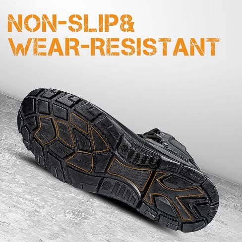 Work Boots for Men Composite Toe Waterproof Slip Resistant leather Comfortable Industrial Construction Safety Boots in Saudi Arabia