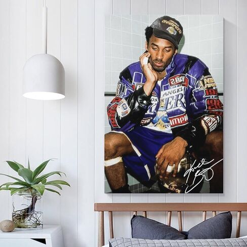 kobe bryant poster Inspirational Poster (Unframe:12x18inch) Canvas Wall Art, Mentality Quote Print, Basketball Player Sports Home Decor, Motivational Artwork for Living Room Bedroom Gaming Room in Saudi Arabia