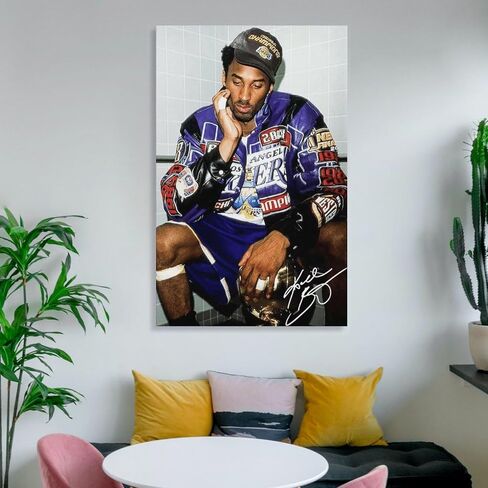 kobe bryant poster Inspirational Poster (Unframe:12x18inch) Canvas Wall Art, Mentality Quote Print, Basketball Player Sports Home Decor, Motivational Artwork for Living Room Bedroom Gaming Room in Saudi Arabia