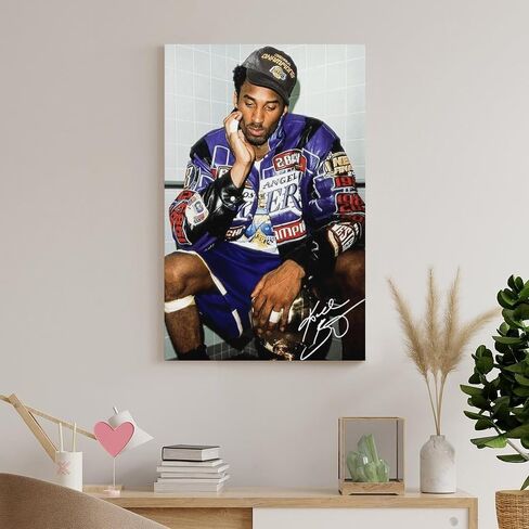 kobe bryant poster Inspirational Poster (Unframe:12x18inch) Canvas Wall Art, Mentality Quote Print, Basketball Player Sports Home Decor, Motivational Artwork for Living Room Bedroom Gaming Room in Saudi Arabia