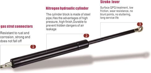 2Pcs Rear Back liftgate tailgate Hatch trunk Struts Lift Supports Shock Gas Spring Prop Rod Compatible With HYUNDAI 2001-2006 SANTA FE (Note:) in Kuwait