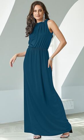 KOH KOH Sexy Sleeveless Flowy Summer Casual Formal Gown in Kuwait