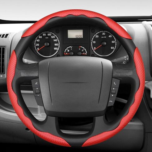 MEWANT 3PCS Grey Carbon Fiber Anti-Skid Steering Wheel Cover Universal Butterfly Segmented Steering Wheel Protector in Saudi Arabia