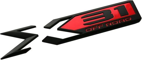 SSDD X31 Off Road Emblem 3D Side Badge Sticker Replacement for 2019-2022 GMC Sierra GM 84682662 (Chrome/Red) (CH-X 31-1) in Saudi Arabia